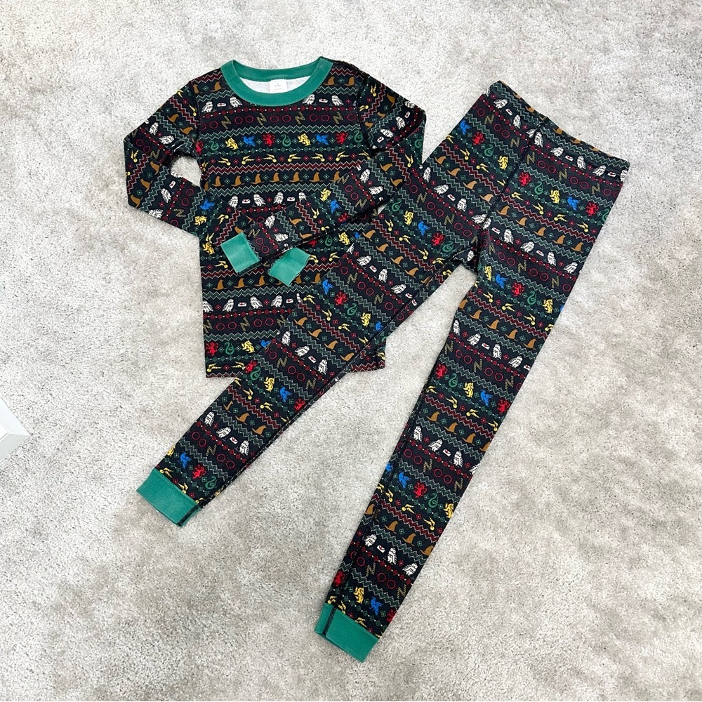 Hanna Andersson X Harry Potter 100% Organic Cotton Fair Isle Pajama Set size 12